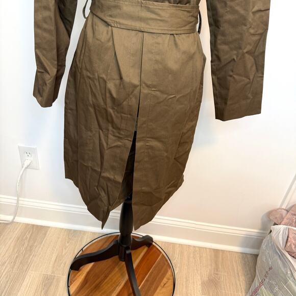Everlane The Trench Coat In Beech Green Size XS New - Picture 12 of 16